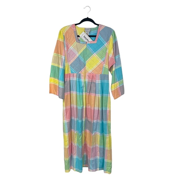 Vintage Intimates & Sleepwear Nwt Saybury Bright Plaid Zip Up